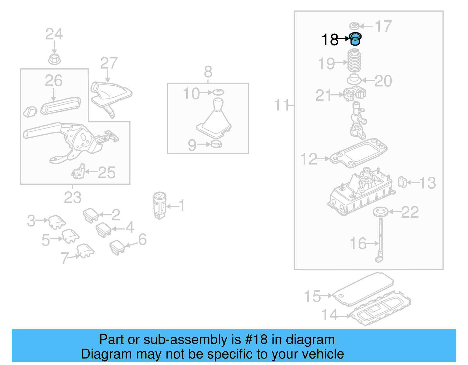 Lever Assembly Upper Bushing 1J0-711-217 - View 10