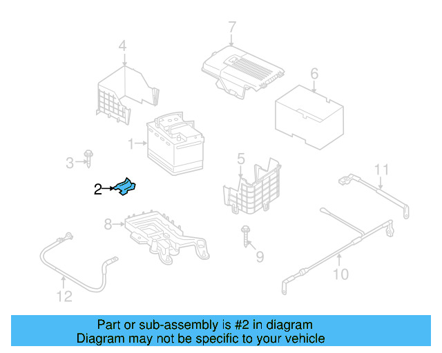Battery Tray Clamp 1J0-803-219 - View 9