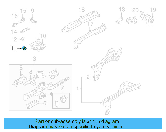 Battery Tray Clamp 1J0-803-219 - View 10