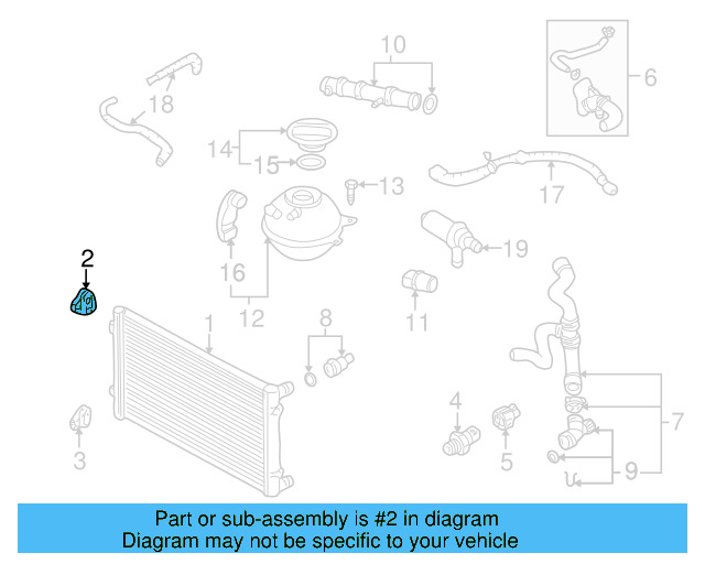 Radiator Upper Bracket 1J0-806-155-E - View 59