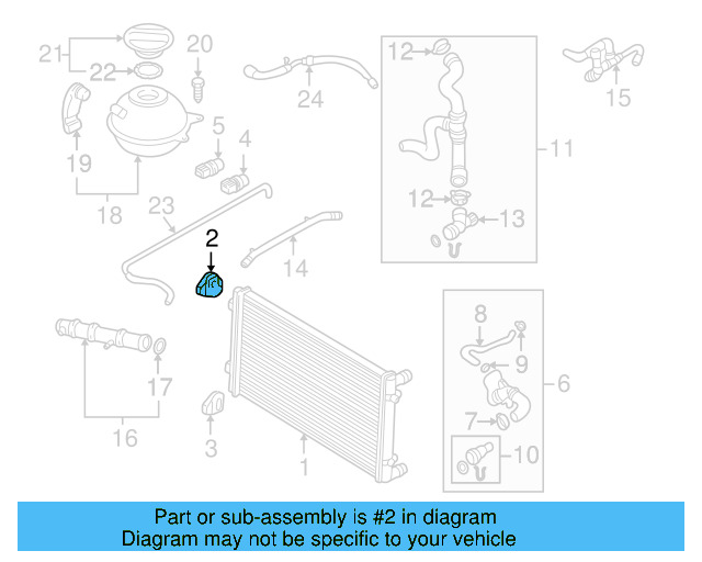 Radiator Upper Bracket 1J0-806-155-E - View 48