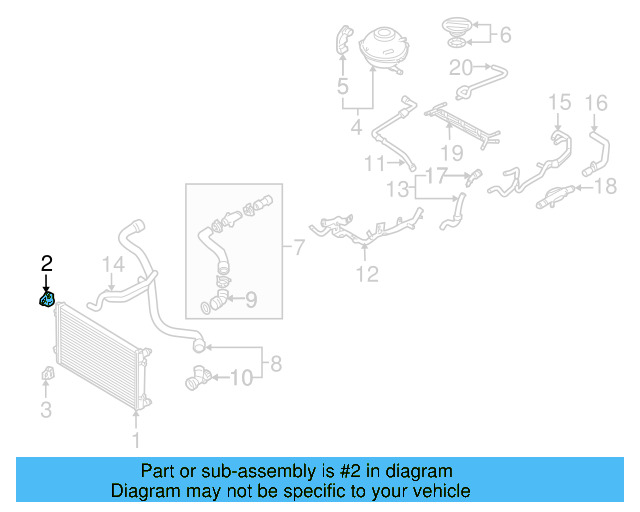 Radiator Upper Bracket 1J0-806-155-E - View 22