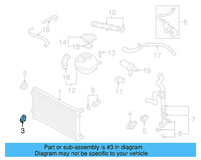Radiator Lower Bracket 1J0-806-157-F - View 58