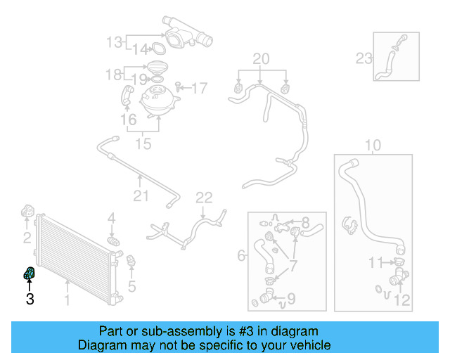 Radiator Lower Bracket 1J0-806-157-F - View 17