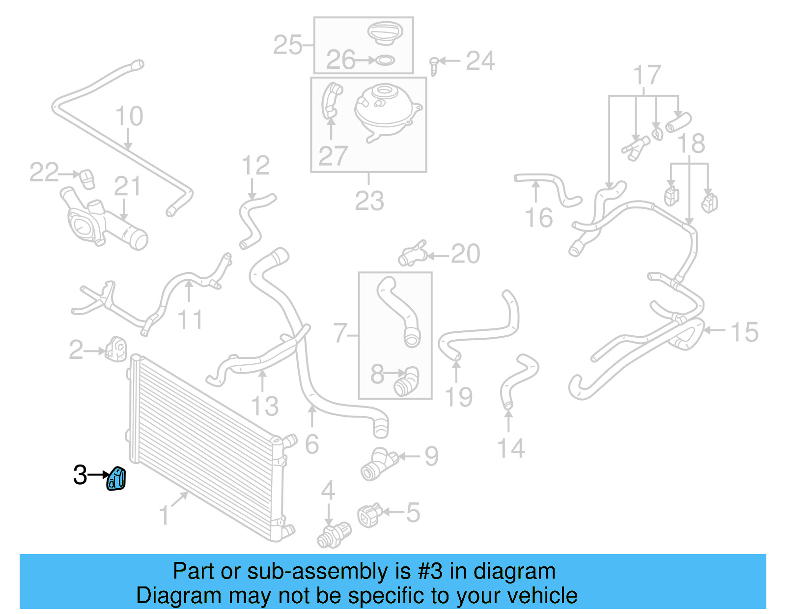 Radiator Lower Bracket 1J0-806-157-F - View 15