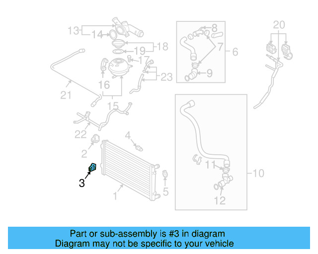 Radiator Lower Bracket 1J0-806-157-F - View 8