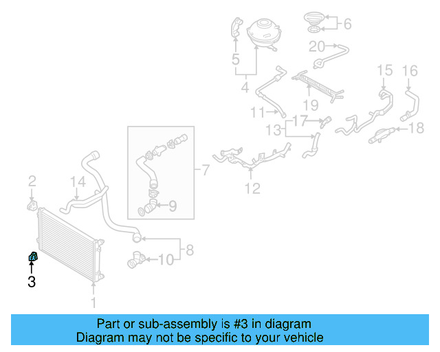 Radiator Lower Bracket 1J0-806-157-F - View 7