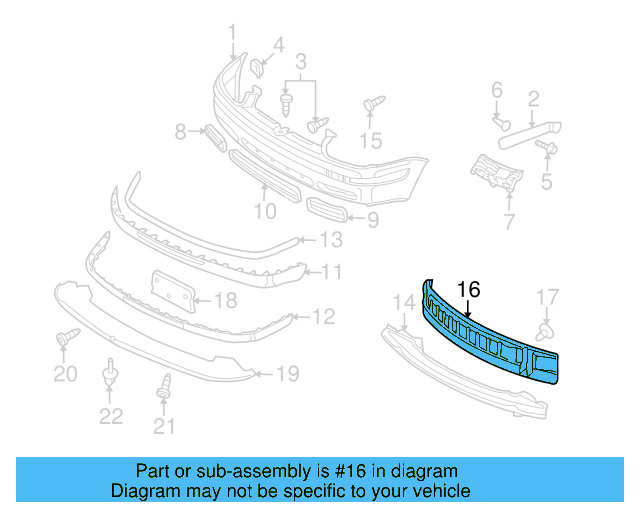 Bumper Impact Absorber 1J0-807-248-A