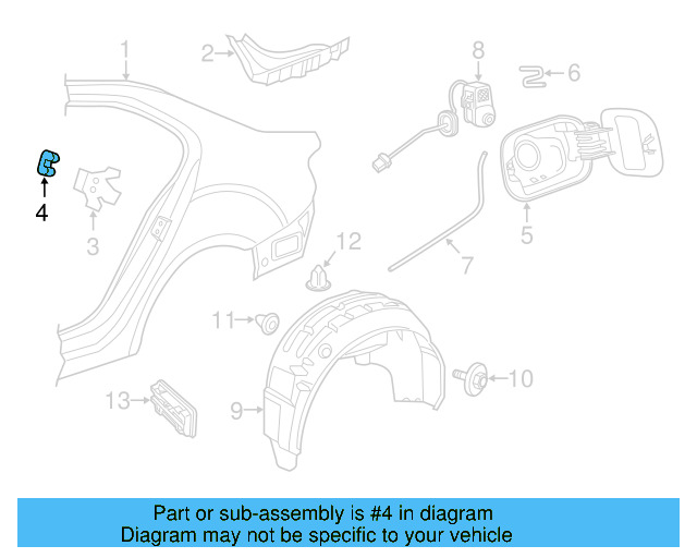Fuel Door Spring 1J0-809-931 - View 20
