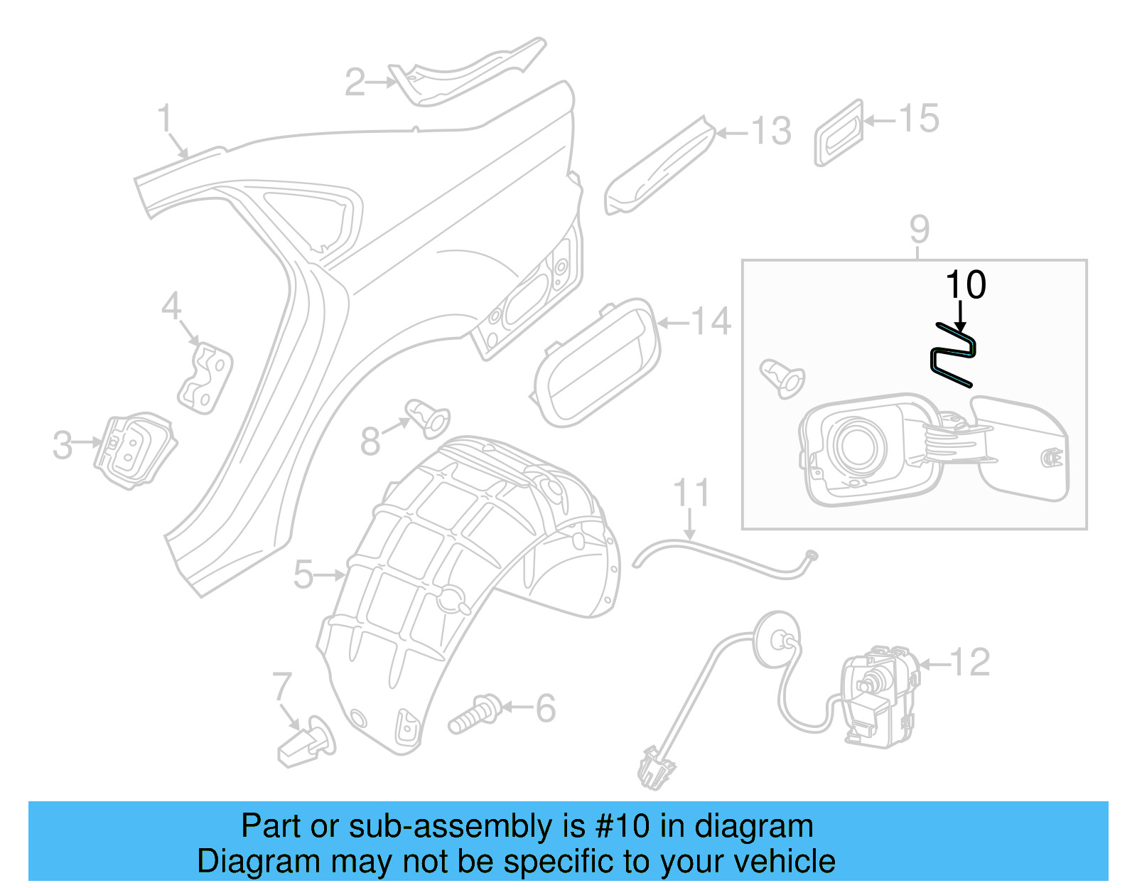 Fuel Door Spring 1J0-809-931 - View 51