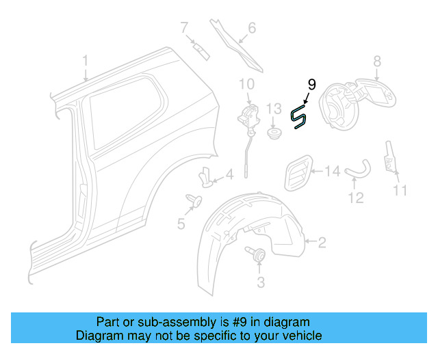 Fuel Door Spring 1J0-809-931 - View 23