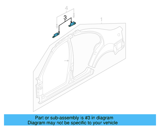 Quarter Panel Nut Plate 1J0-810-767-A - View 7