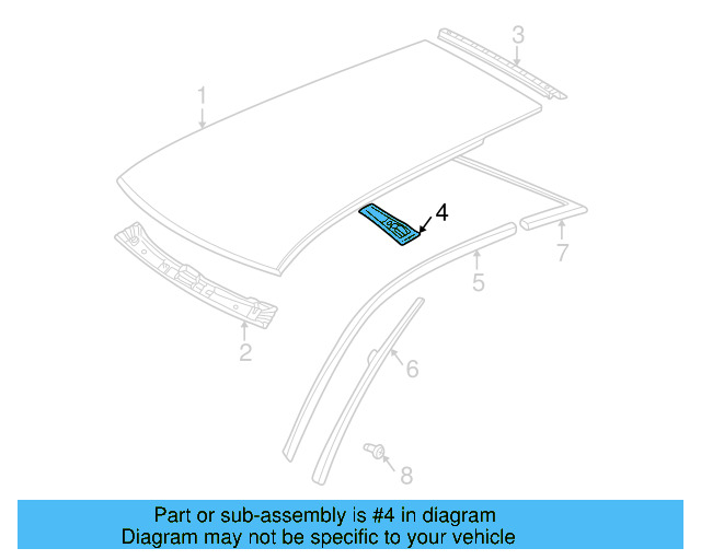 Roof Bow 1J0-817-117-A - View 6