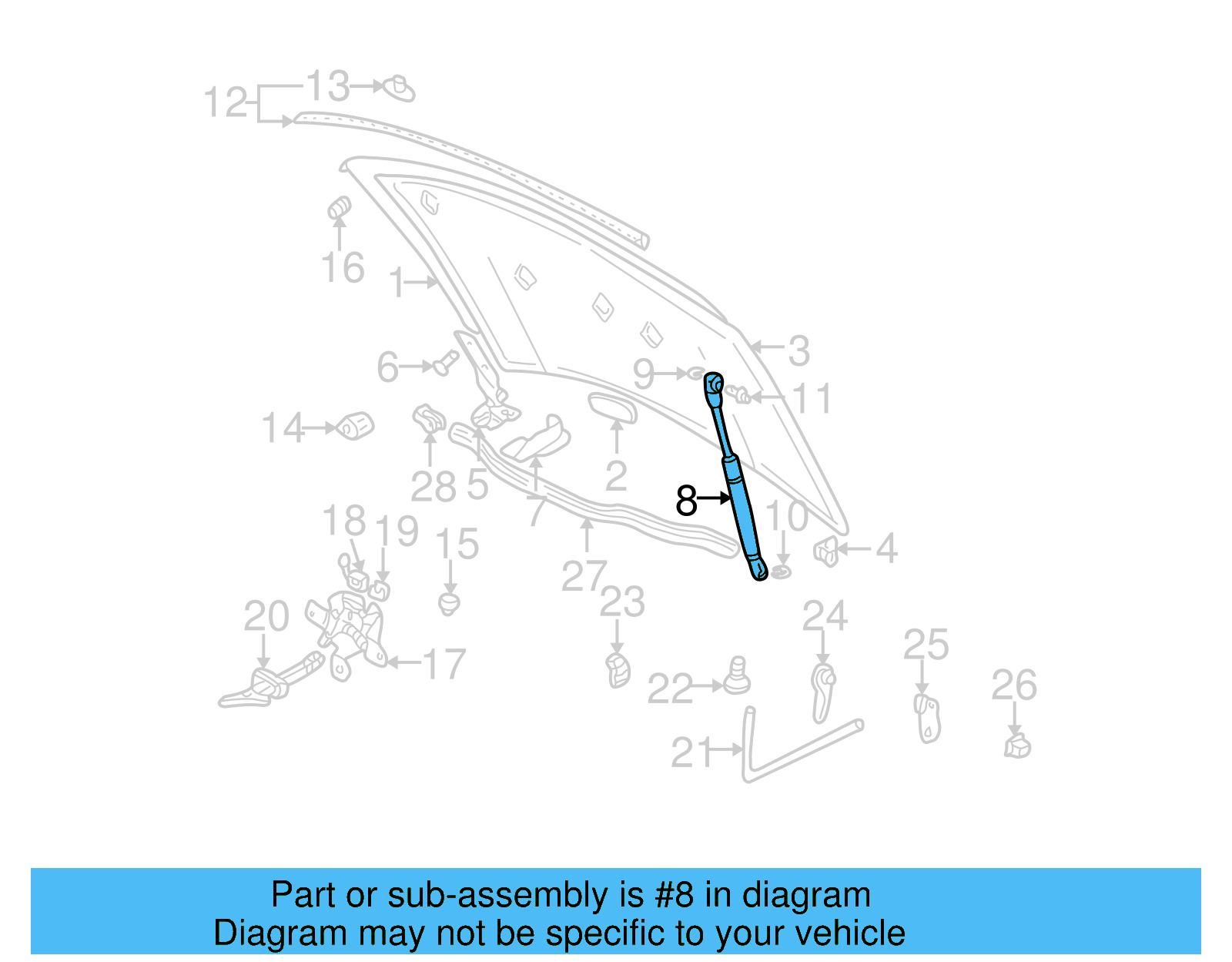 Support Cylinder 1J0-823-359-B - View 6