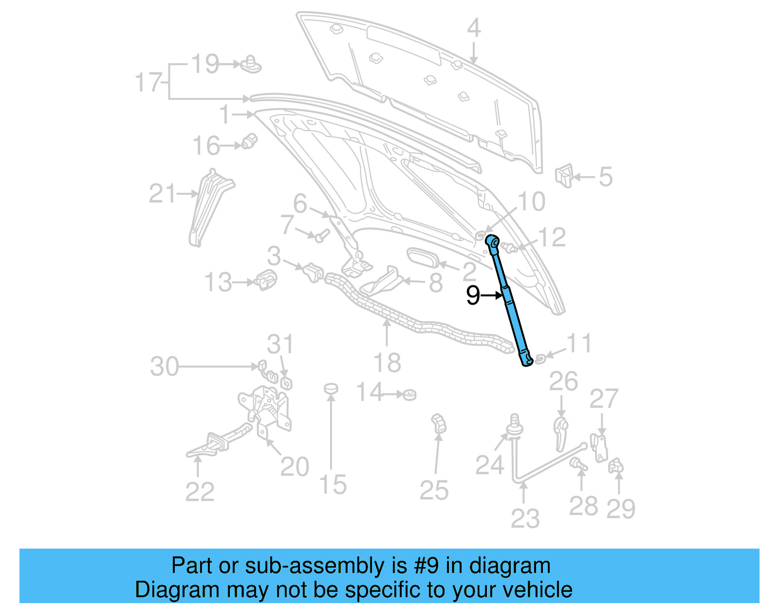 Hood Lift Support 1J0-823-359-D