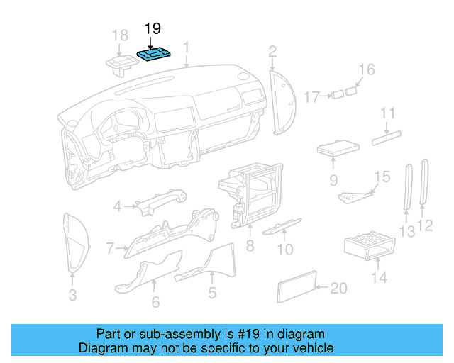 Sunlight Sensor Cap 1J0-857-474-D-1QA - View 2