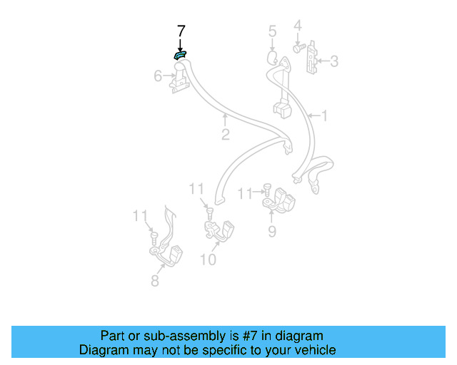 Seat Belt Guide Cover 1J0-857-785-C-U71 - View 3
