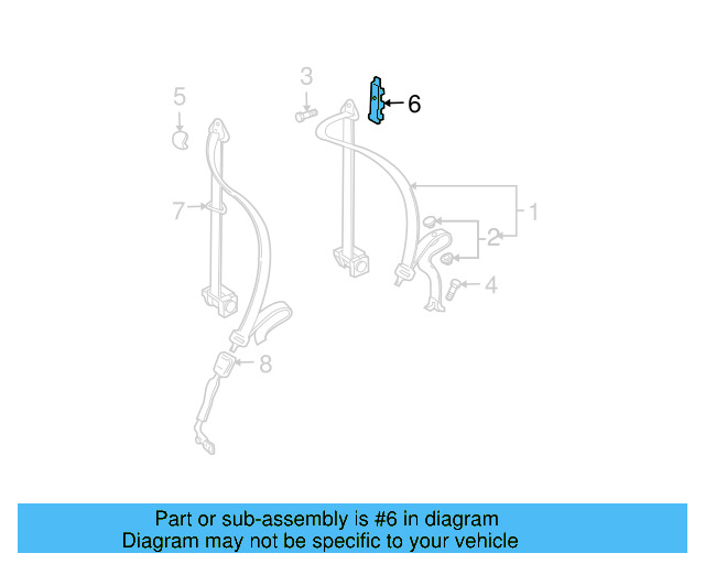 Seat Belt Height Adjuster 1J0-857-819-J - View 2