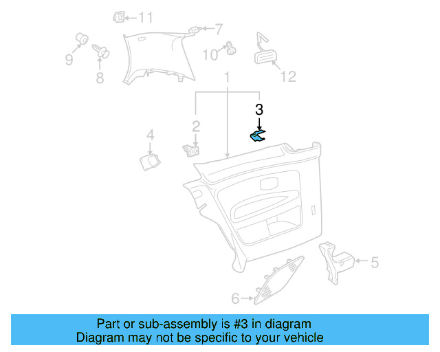 Door Trim Panel Clip 6Q0-868-243 - View 60