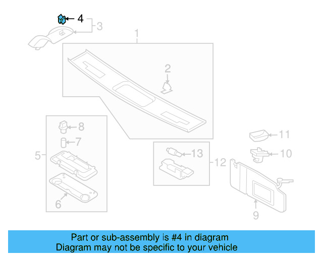 Scuff Plate Retainer 1J0-863-265 - View 19