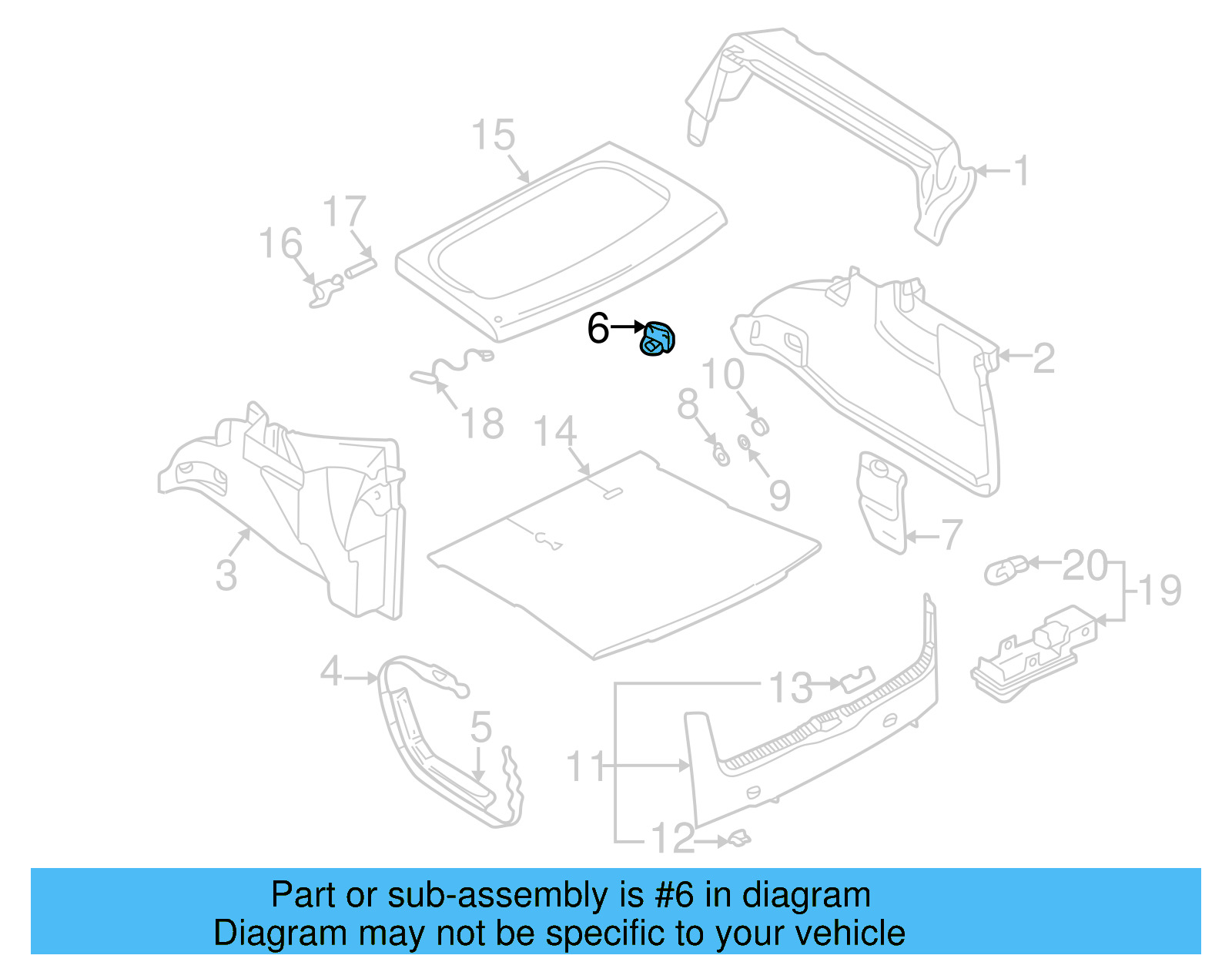 Tie Down 1J0-864-203-C-UH8 - View 41