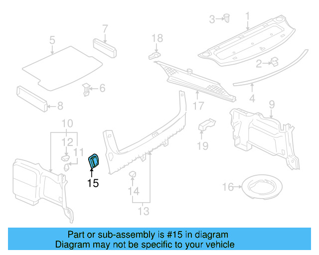 Tie Down 1J0-864-203-C-UH8 - View 35