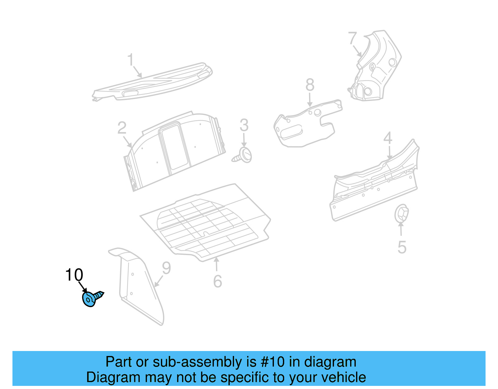 Wheelhouse Trim Plug 1J0-867-597-02S - View 5