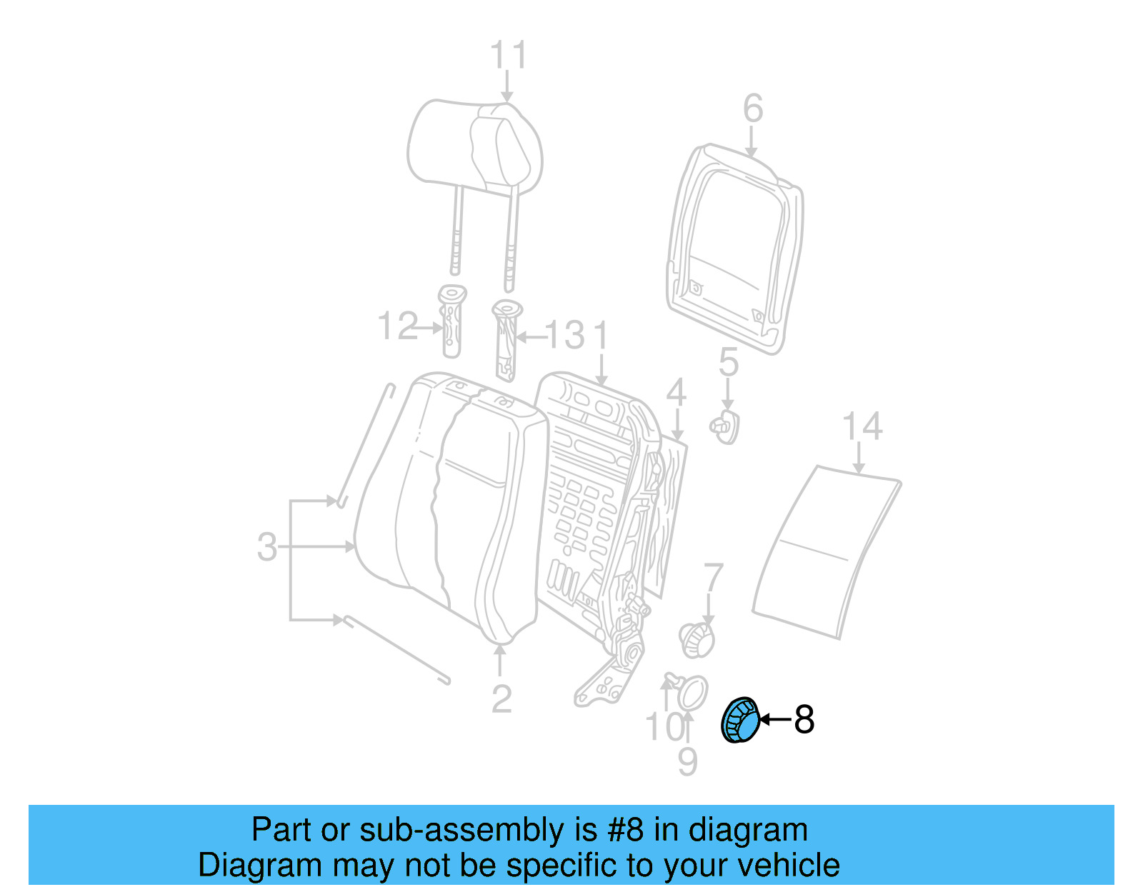 Recline Knob 1J0-881-671-H-7G8 - View 28