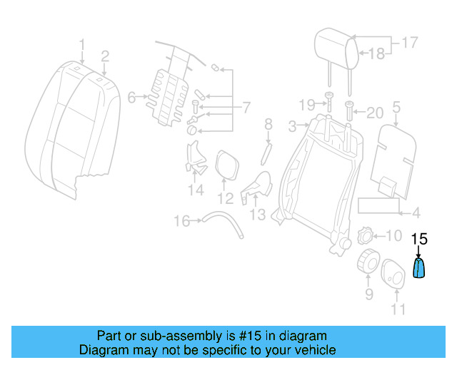 Recline Knob 1J0-881-671-H-95T - View 31