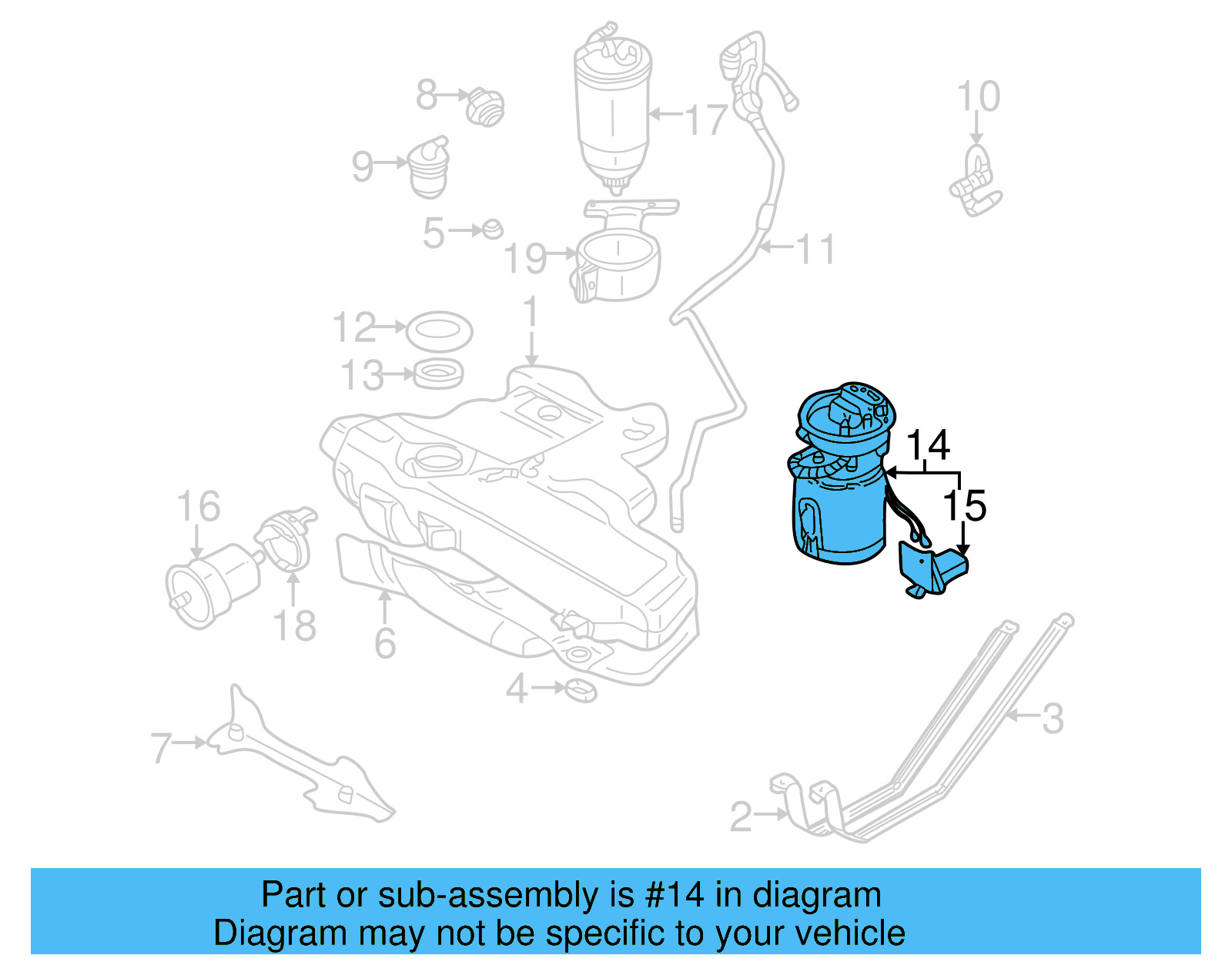 Fuel Pump And Sender Assembly 1J0-919-087-J