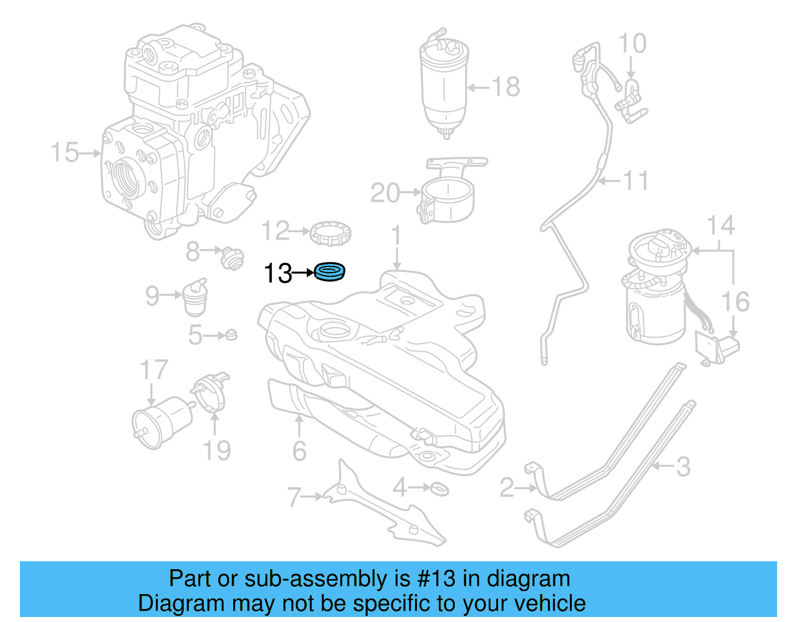 Seal 1J0-919-133-A - View 3