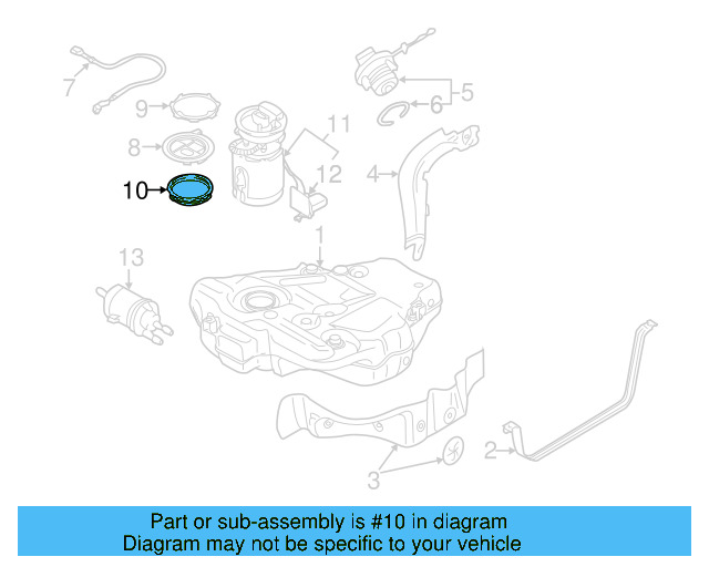 Fuel Pump Assembly Seal 1J0-919-133-B - View 93