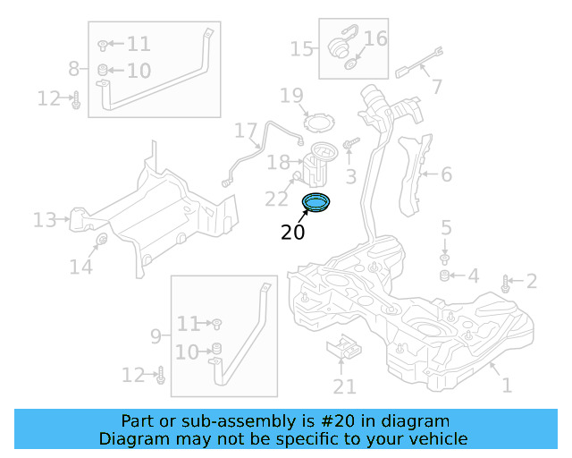 Fuel Pump Assembly Seal 1J0-919-133-B - View 76