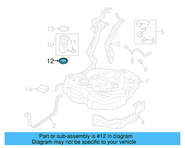 Fuel Pump Assembly Seal 1J0-919-133-B - View 88