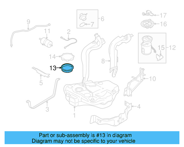 Fuel Pump Assembly Seal 1J0-919-133-B - View 107