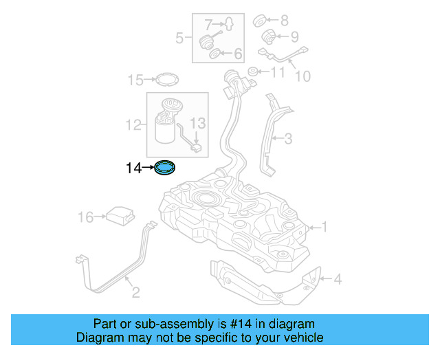 Fuel Pump Assembly Seal 1J0-919-133-B - View 105