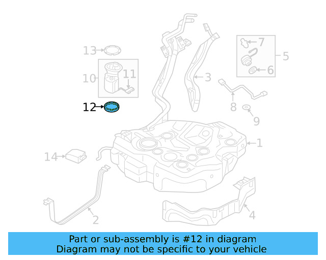 Fuel Pump Assembly Seal 1J0-919-133-B - View 46