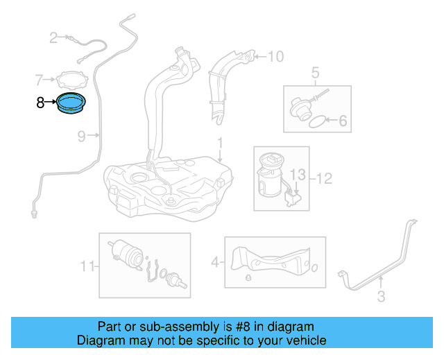 Fuel Pump Assembly Seal 1J0-919-133-B - View 48
