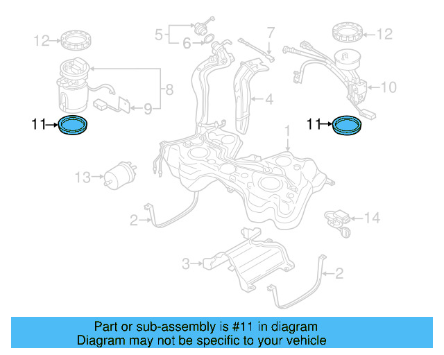 Fuel Pump Assembly Seal 1J0-919-133-B - View 111