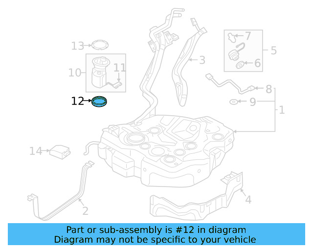 Fuel Pump Assembly Seal 1J0-919-133-B - View 51