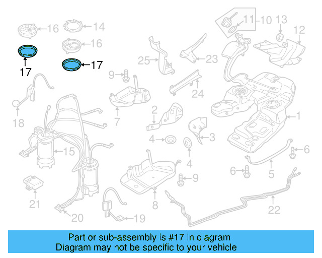 Fuel Pump Assembly Seal 1J0-919-133-B - View 99