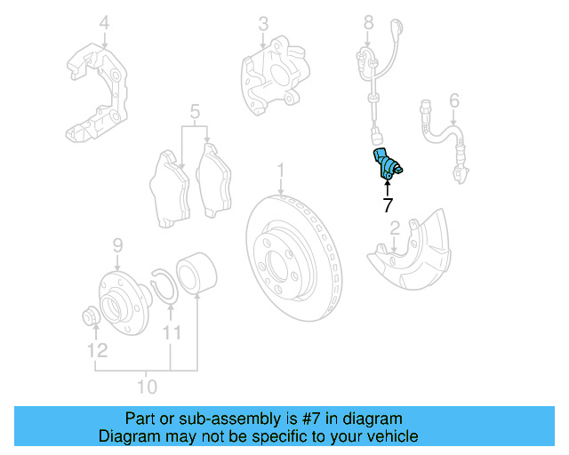 ABS Wheel Speed Sensor 1J0-927-804 - View 30