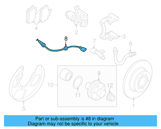 ABS Sensor Wire 1J0-927-904-H - View 2