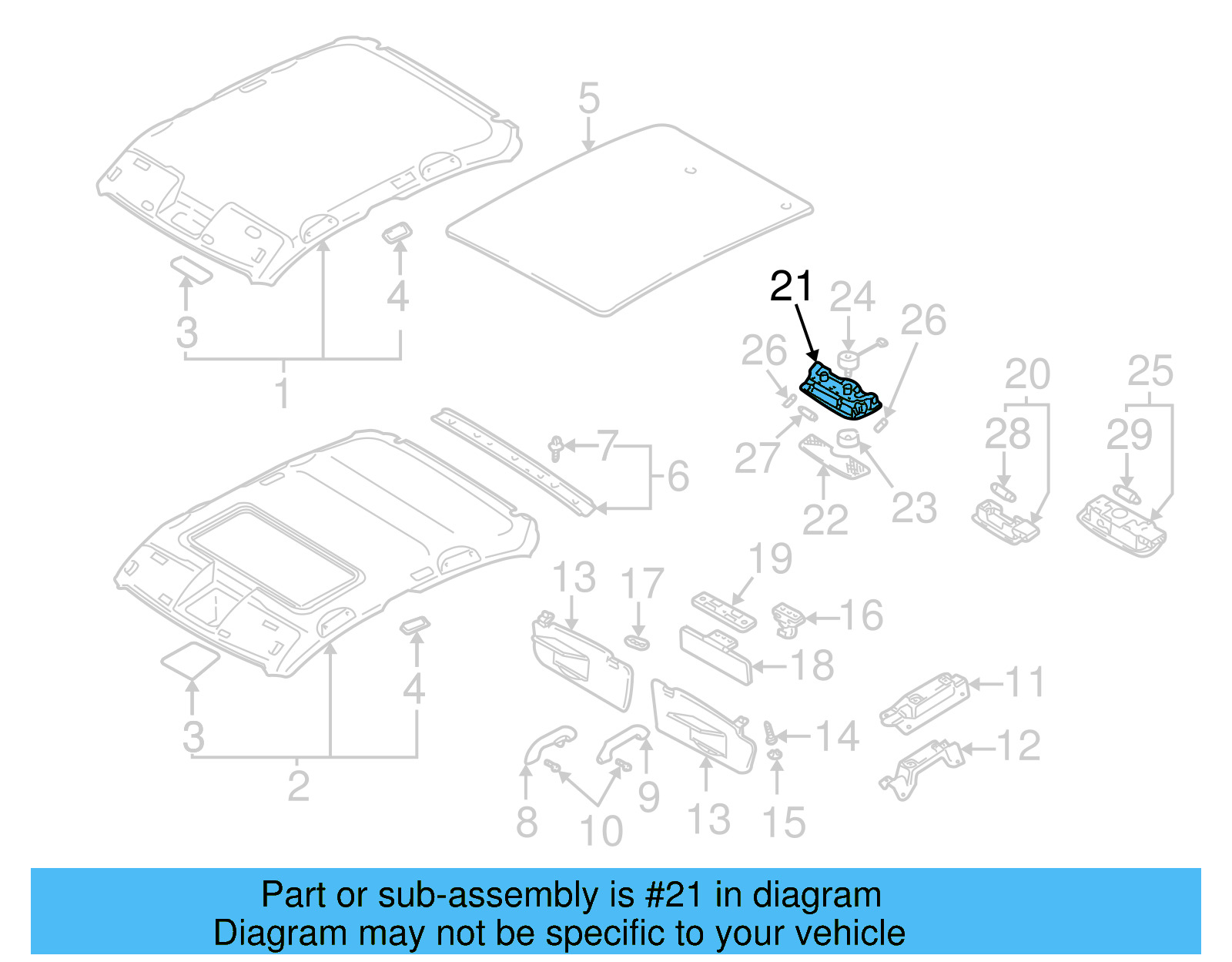 Dome Lamp 1J0-947-106-Y20