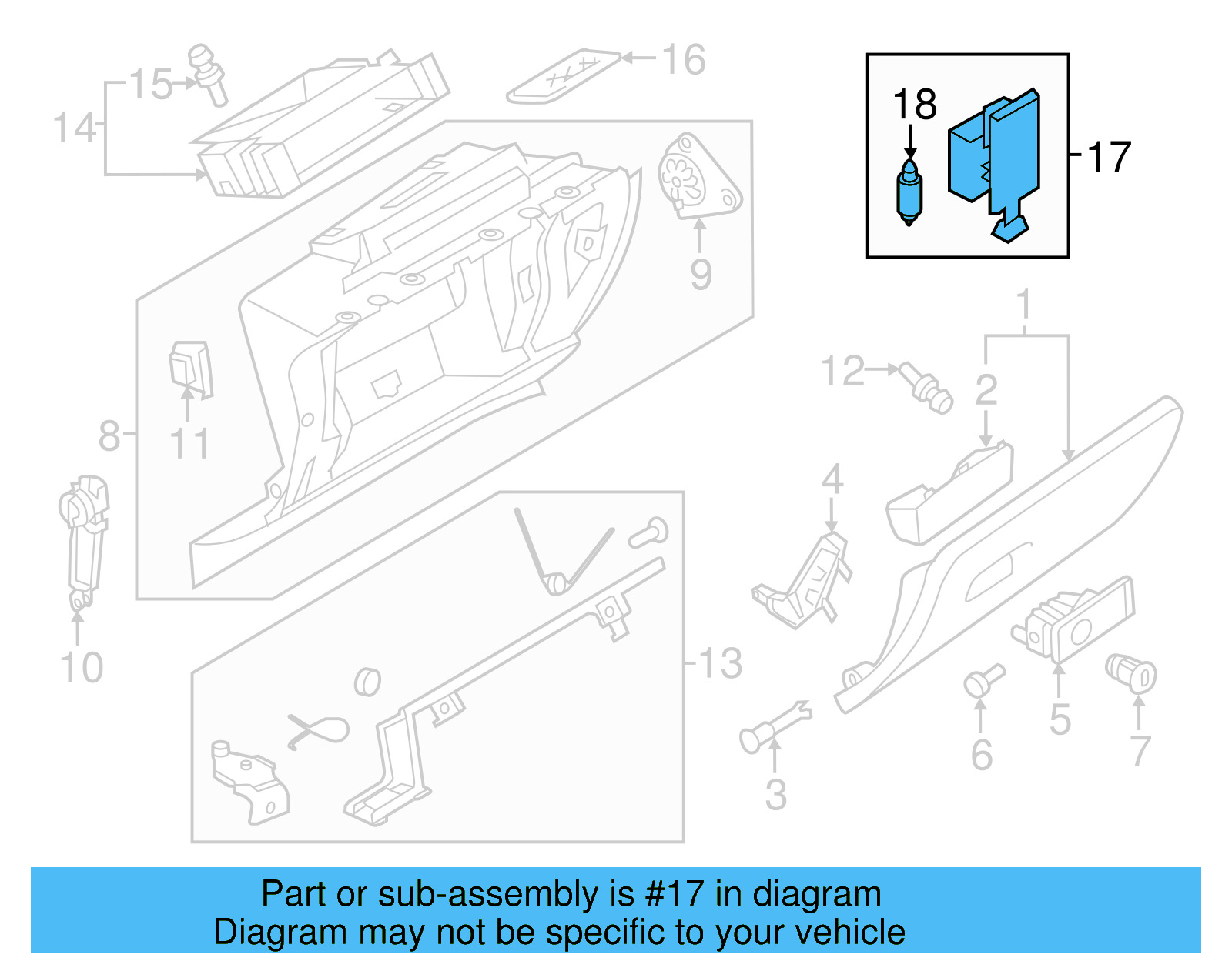 Glove Box Lamp 1J0-947-301 - View 13