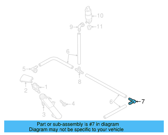 Washer Hose Elbow 1J0-955-665-A - View 7