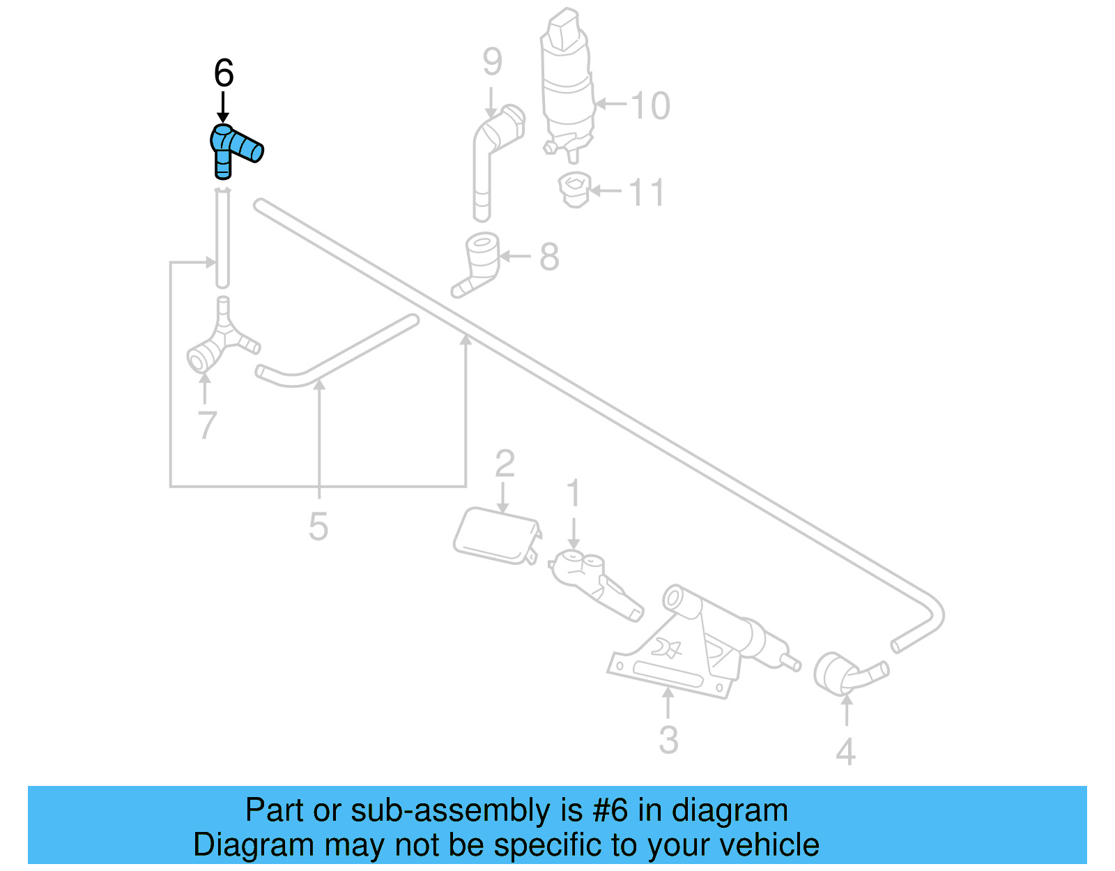 Washer Hose Elbow 1J0-955-665-A - View 6