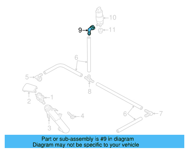 Washer Hose T 113-955-975-B - View 5