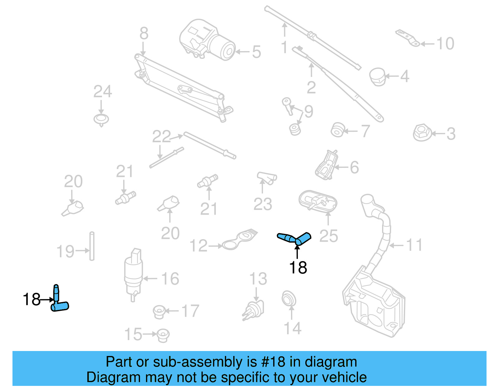 Windshield Washer Hose Connector 1J0-955-665-H - View 27