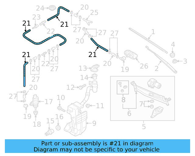 Hose 2D0-955-962 - View 132